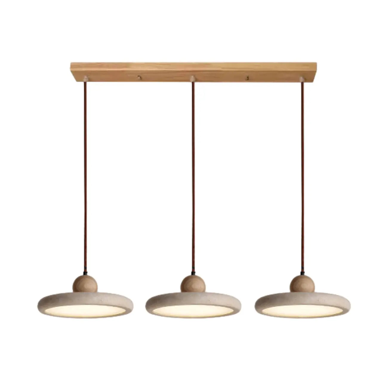 Suspension moderne en pierre beige réglable