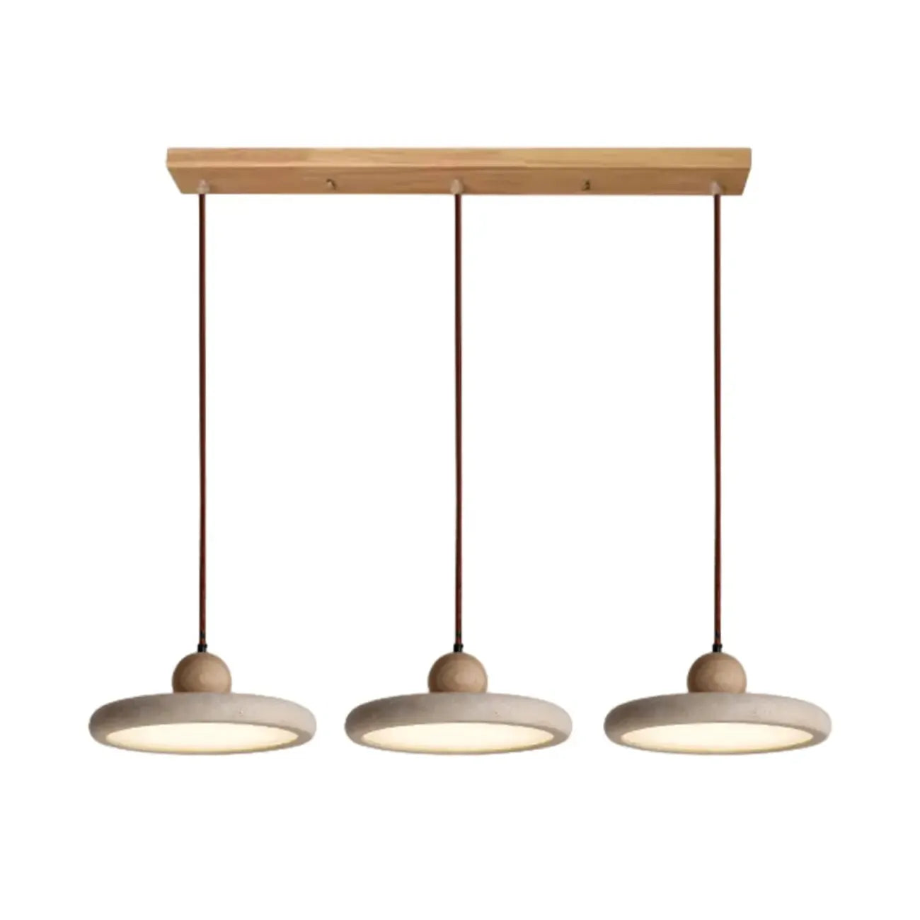 Suspension moderne en pierre beige réglable