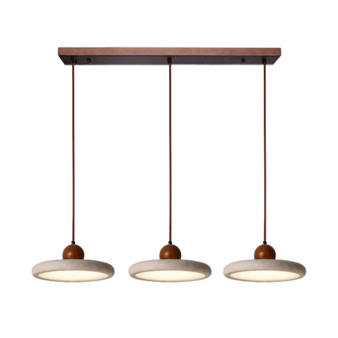 Suspension moderne en pierre beige réglable