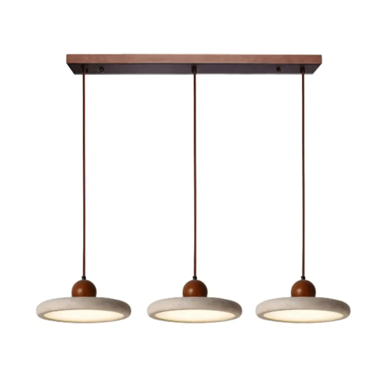 Suspension moderne en pierre beige réglable