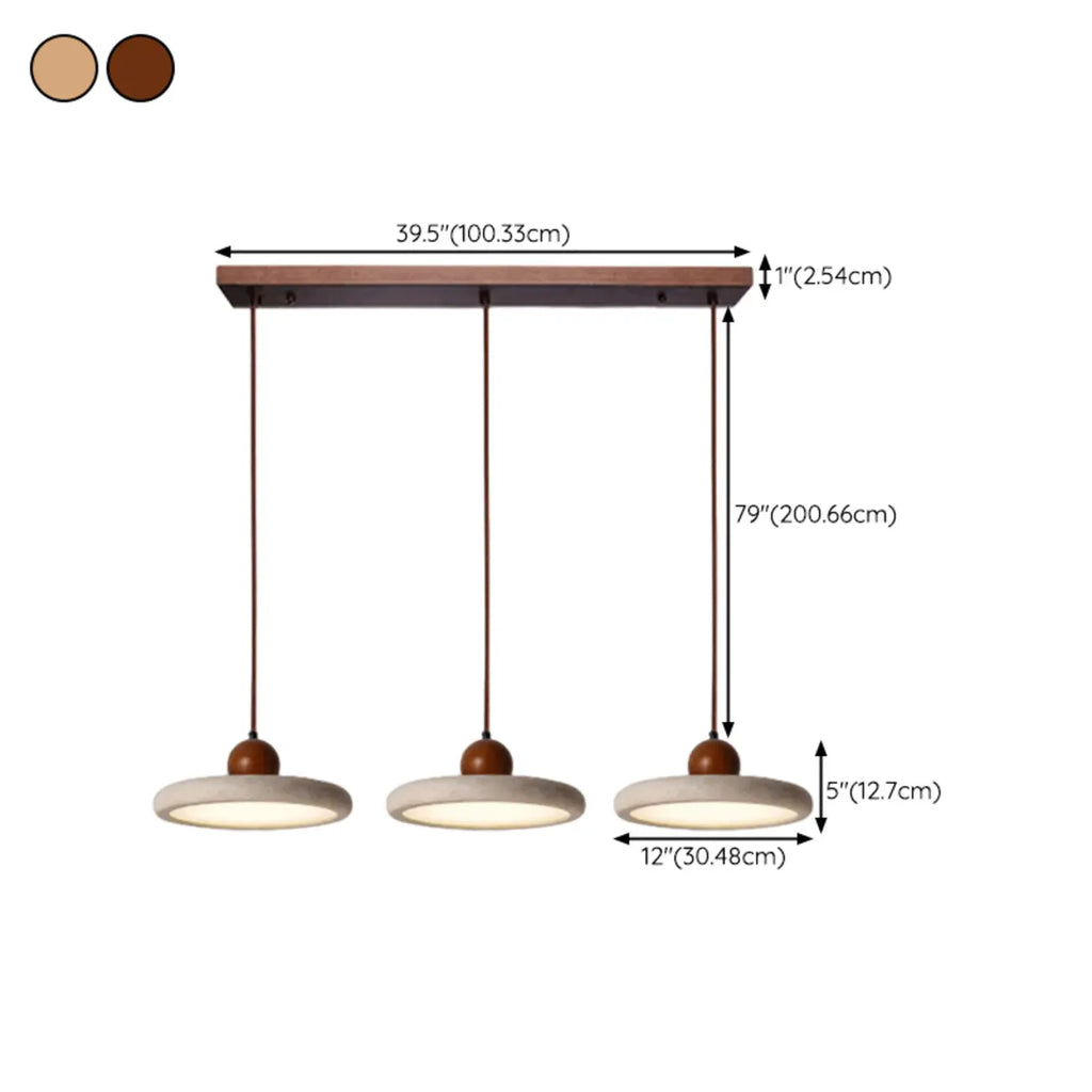 Suspension moderne en pierre beige réglable