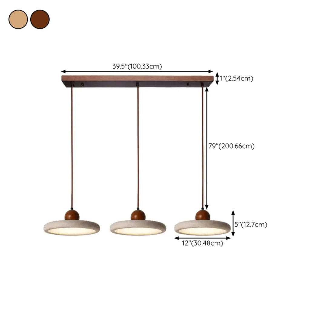 Suspension moderne en pierre beige réglable