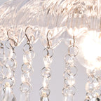 Mini lustre semi-encastré en cristal doré à une lumière