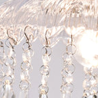 Mini lustre semi-encastré en cristal doré à une lumière