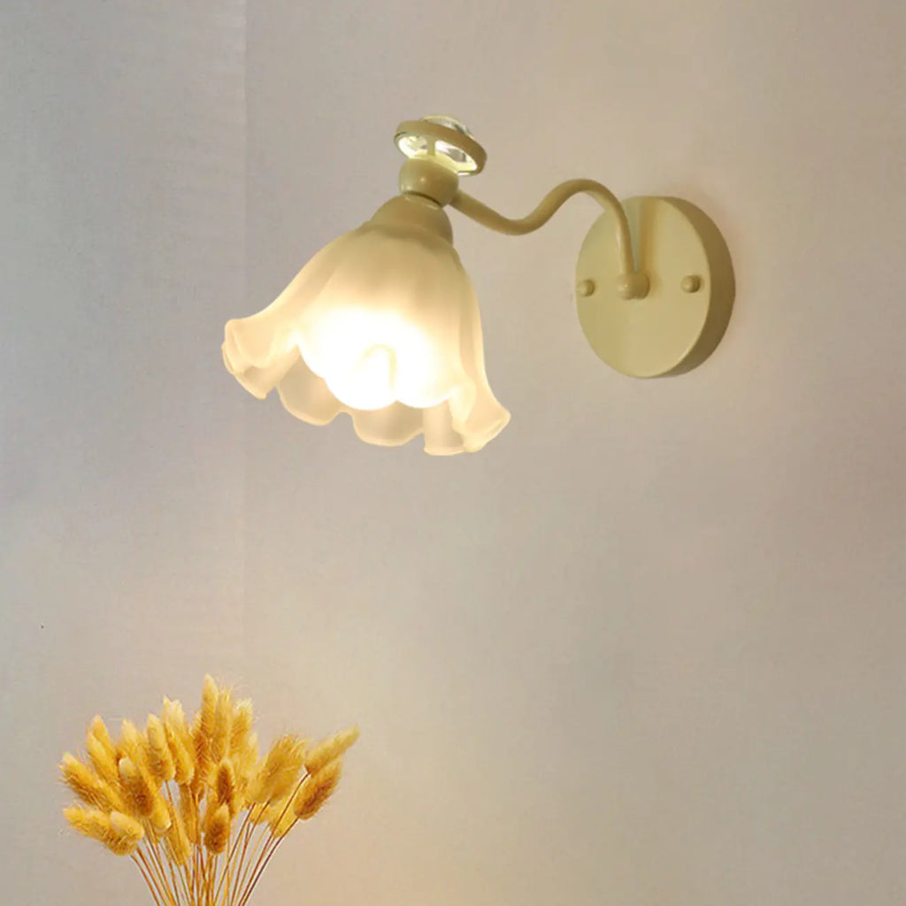 Applique murale moderne de 12,5 à 22,5 cm en forme de fleur pour chambre à coucher