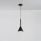Lampada a sospensione da camera da letto, minimalista, cono in alluminio grigio