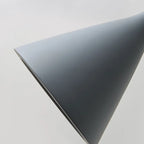 Lampada a sospensione da camera da letto, minimalista, cono in alluminio grigio