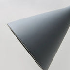 Lampada a sospensione da camera da letto, minimalista, cono in alluminio grigio