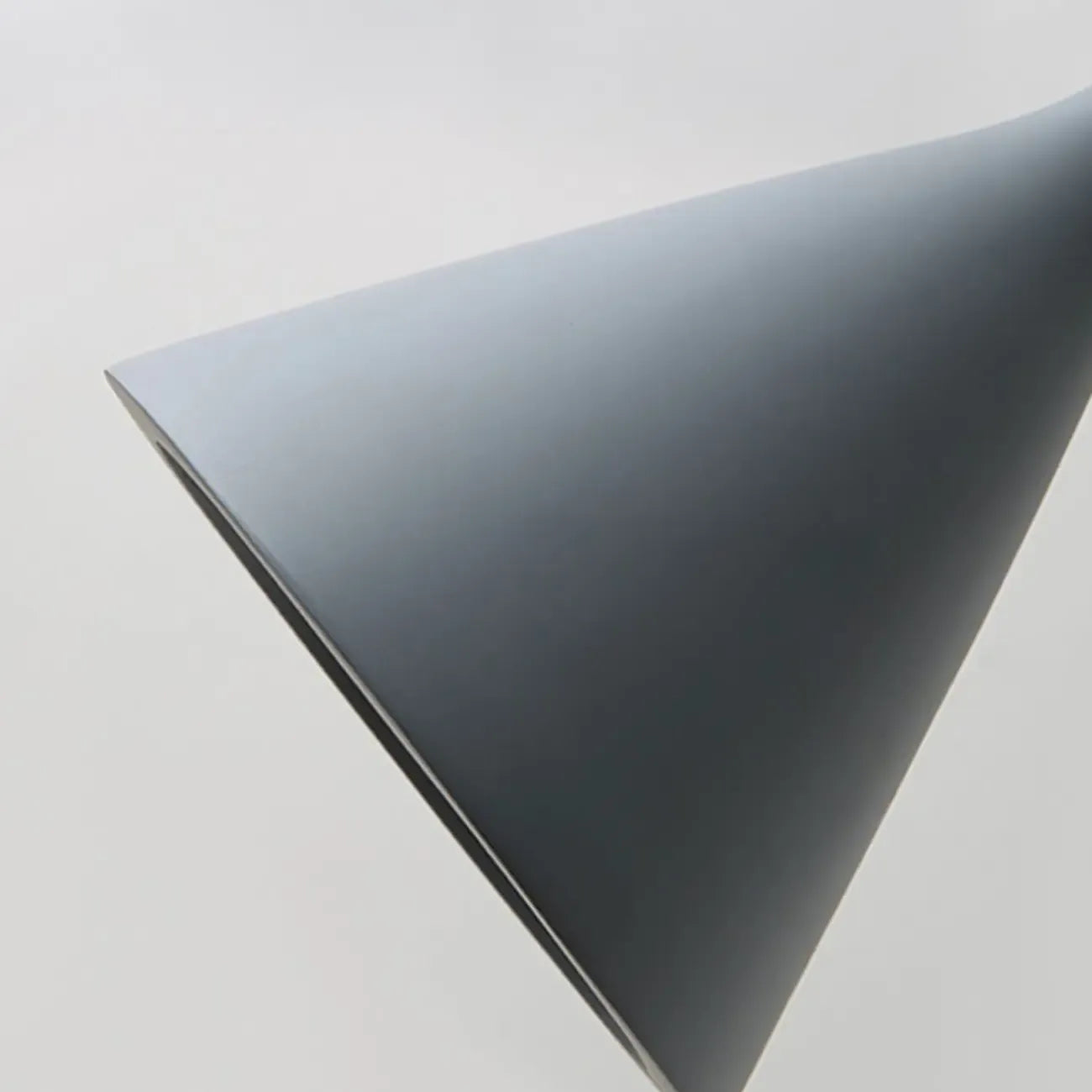 Lampada a sospensione da camera da letto, minimalista, cono in alluminio grigio