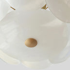Plafonnier semi-encastré en verre doré White Circle