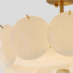 Plafonnier semi-encastré en verre doré White Circle