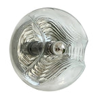 Applique murale ronde contemporaine en verre transparent