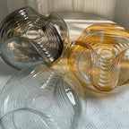 Applique murale ronde contemporaine en verre transparent