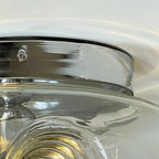 Applique murale ronde contemporaine en verre transparent
