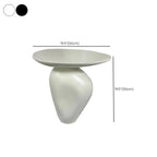Table d'appoint moderne noire avec piètement en acier