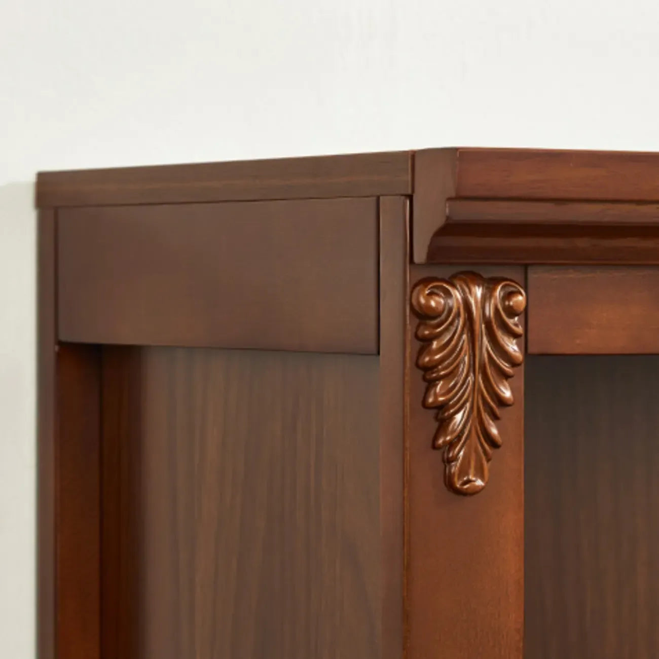 Bibliothèque moderne en bois avec étagères verticales réglables, couleur noyer foncé