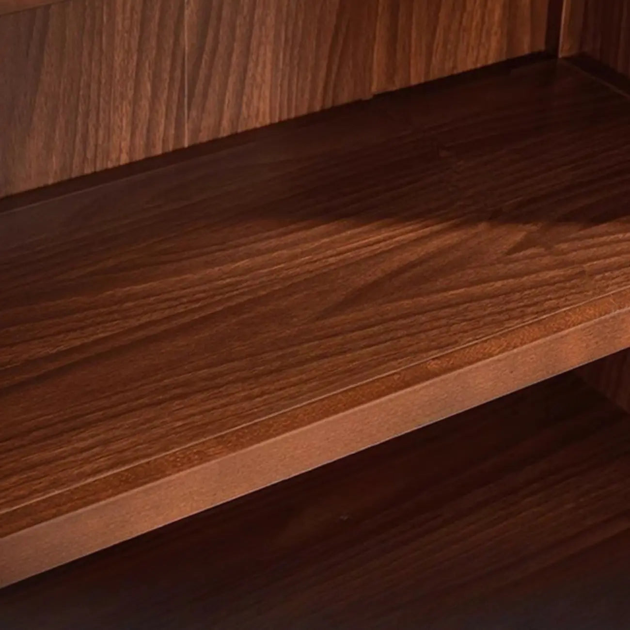 Bibliothèque moderne en bois avec étagères verticales réglables, couleur noyer foncé