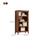 Bibliothèque moderne en bois avec étagères verticales réglables, couleur noyer foncé