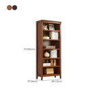 Bibliothèque moderne en bois avec étagères verticales réglables, couleur noyer foncé