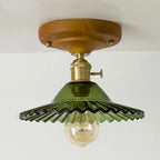 Plafonnier LED semi-encastré en verre vintage pour couloir