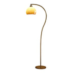 Lampadaire arqué moderne avec abat-jour en dôme de verre pour salon