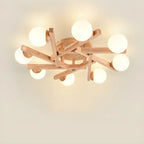Plafonnier semi-encastré Globe LED blanc pour salon