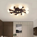 Plafonnier semi-encastré Globe LED blanc pour salon