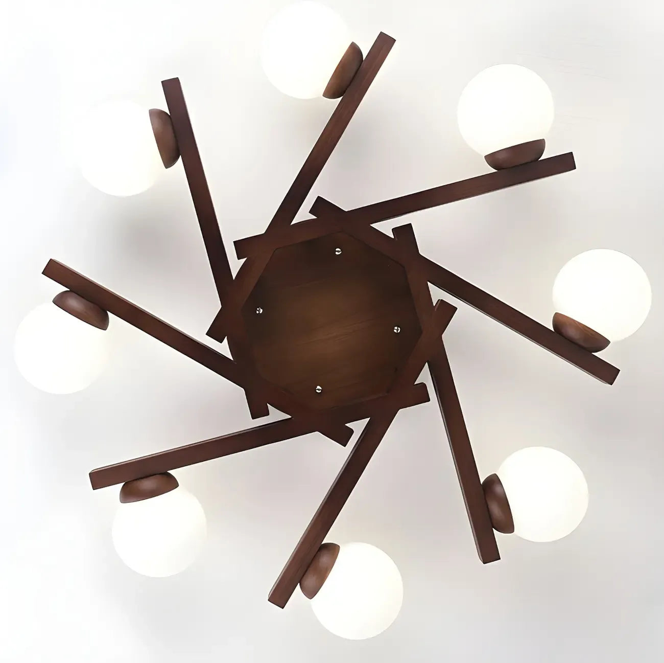 Plafonnier semi-encastré Globe LED blanc pour salon