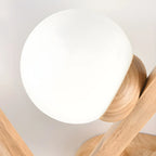 Plafonnier semi-encastré Globe LED blanc pour salon
