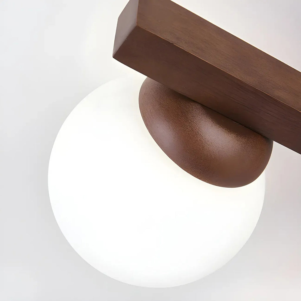 Plafonnier semi-encastré Globe LED blanc pour salon