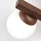 Plafonnier semi-encastré Globe LED blanc pour salon