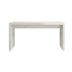 Tables de bar rectangulaires minimalistes en marbre blanc cassé