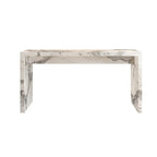 Tables de bar rectangulaires minimalistes en marbre blanc cassé