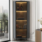 Vitrine moderne glamour en bois blanc et or avec verre