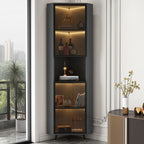 Vitrine moderne glamour en bois blanc et or avec verre