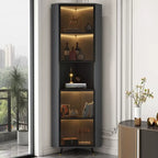 Vitrine moderne glamour en bois blanc et or avec verre