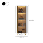 Vitrine moderne glamour en bois blanc et or avec verre