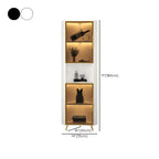 Vitrine moderne glamour en bois blanc et or avec verre