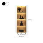 Vitrine moderne glamour en bois blanc et or avec verre