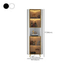 Vitrine moderne glamour en bois blanc et or avec verre