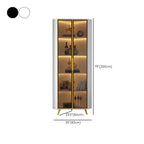 Vitrine moderne glamour en bois blanc et or avec verre