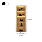 Vitrine moderne glamour en bois blanc et or avec verre