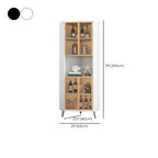 Vitrine moderne glamour en bois blanc et or avec verre