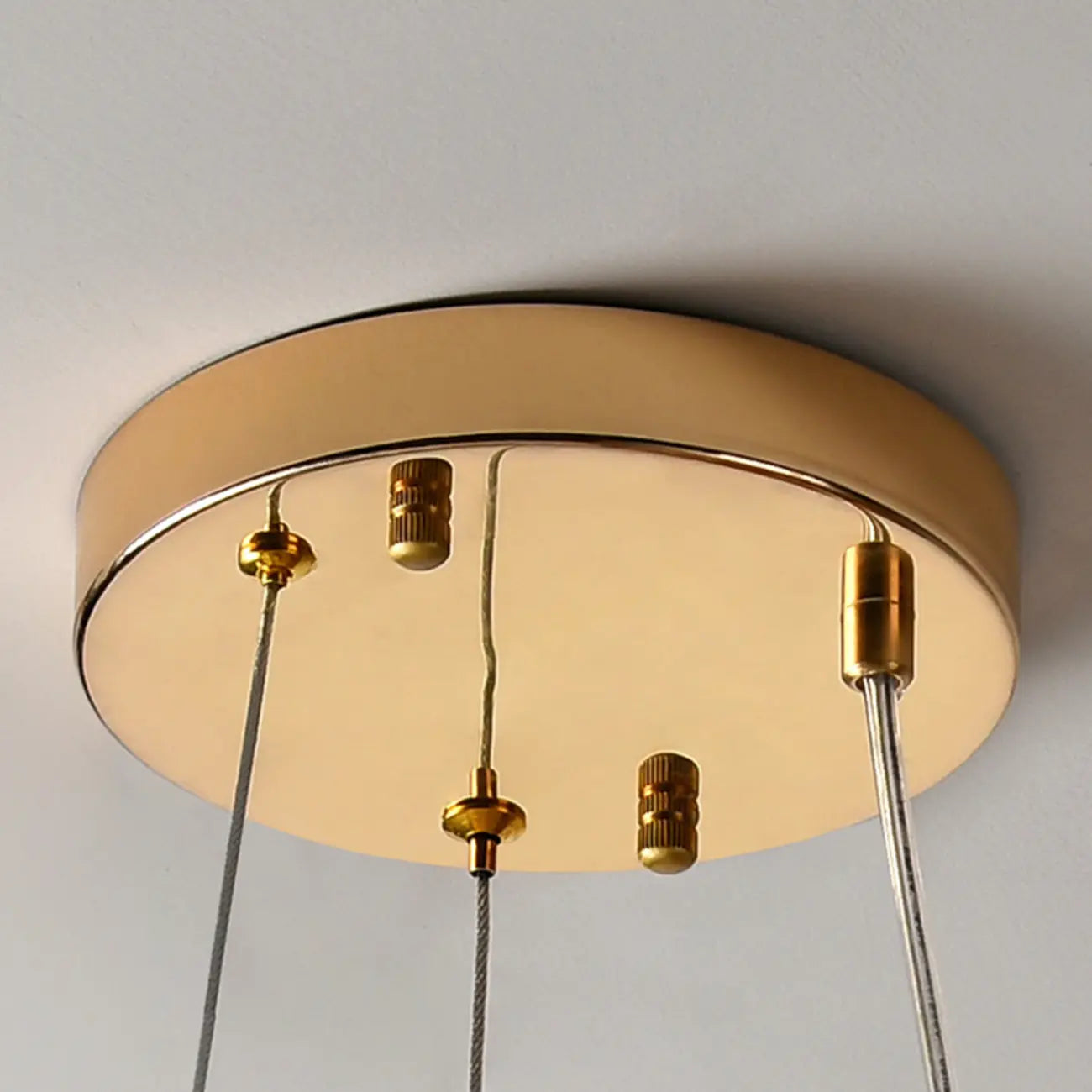 Lampadario regolabile in altezza a globo di cristallo oro a stella