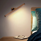 Applique murale LED droite minimaliste en bois naturel