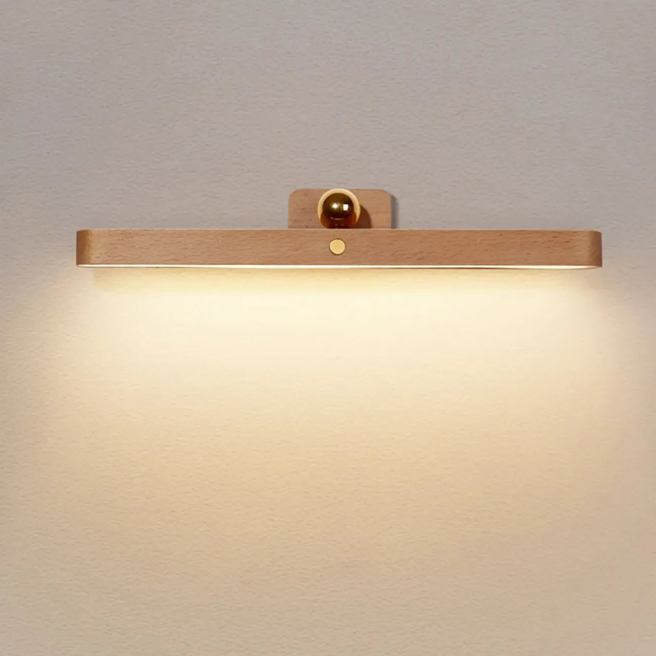Applique murale LED droite minimaliste en bois naturel