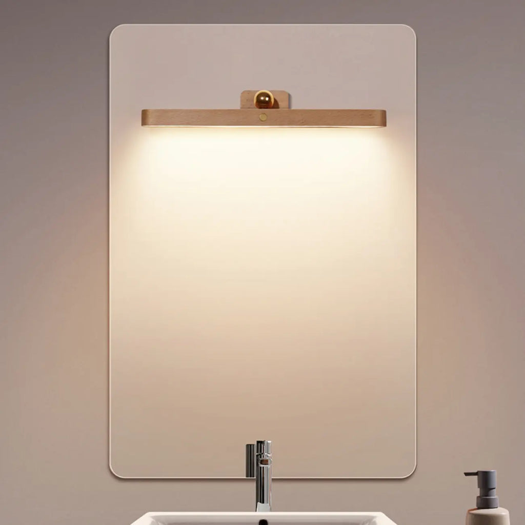 Applique murale LED droite minimaliste en bois naturel