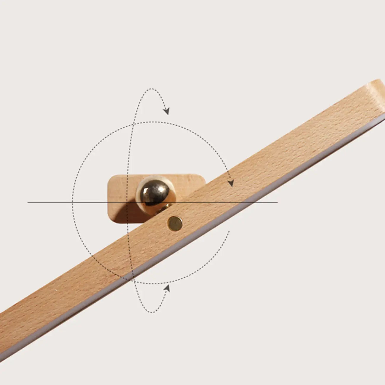 Applique murale LED droite minimaliste en bois naturel