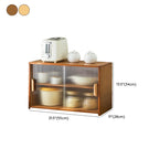 Vitrine en bambou avec porte vitrée pour cuisine