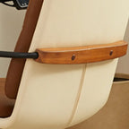 Chaise de bureau pivotante réglable, rembourrée et moderne, marron
